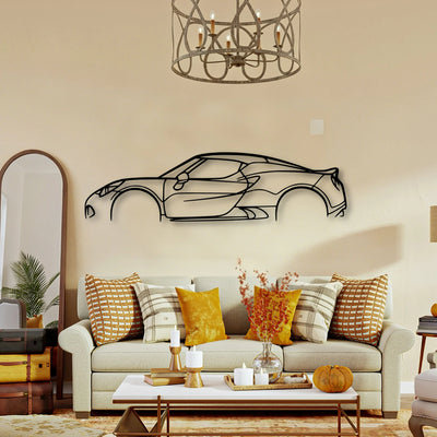 Alfa 4C Classic Silhouette Metal Wall Art - Tinvibe