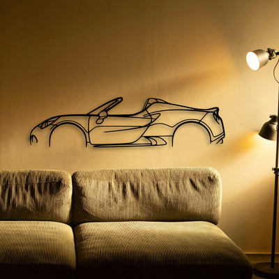 Alfa 4C Spider Classic Silhouette Metal Wall Art - Tinvibe