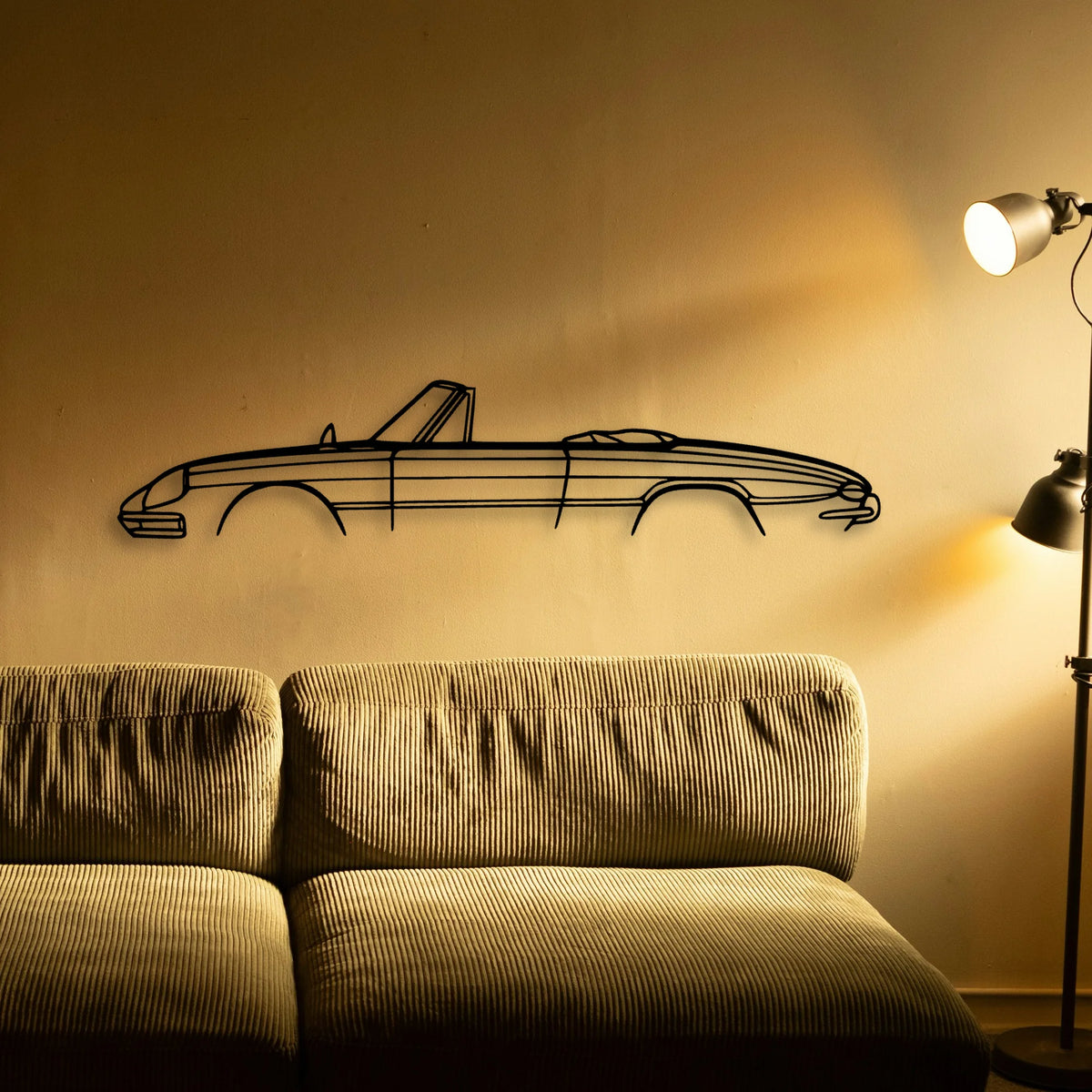 Alfa Duetto Classic Silhouette Metal Wall Art - Tinvibe