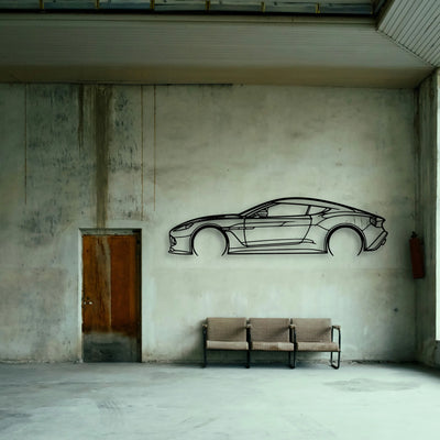 Aston Vanquish Classic Silhouette Metal Wall Art - Tinvibe