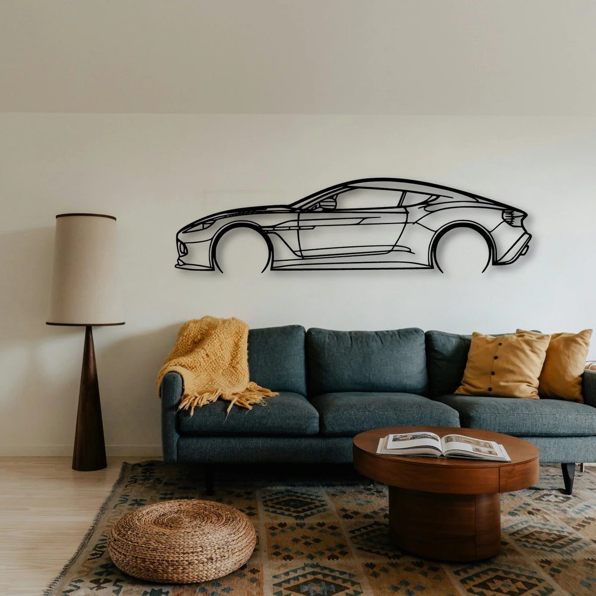 Aston Vanquish Classic Silhouette Metal Wall Art - Tinvibe