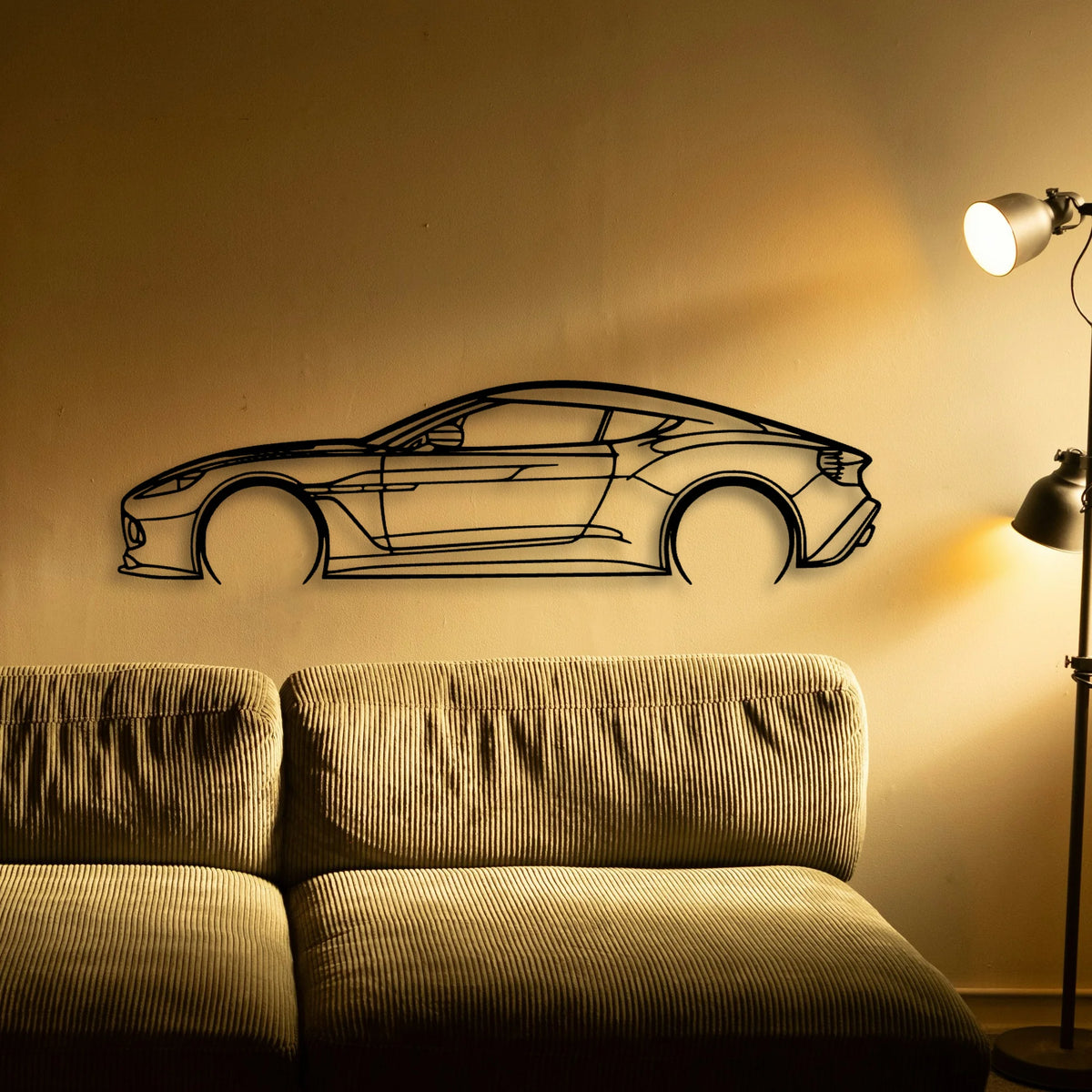 Aston Vanquish Classic Silhouette Metal Wall Art - Tinvibe