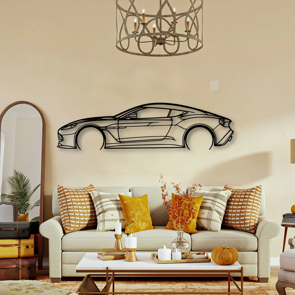 Aston Vanquish Classic Silhouette Metal Wall Art - Tinvibe
