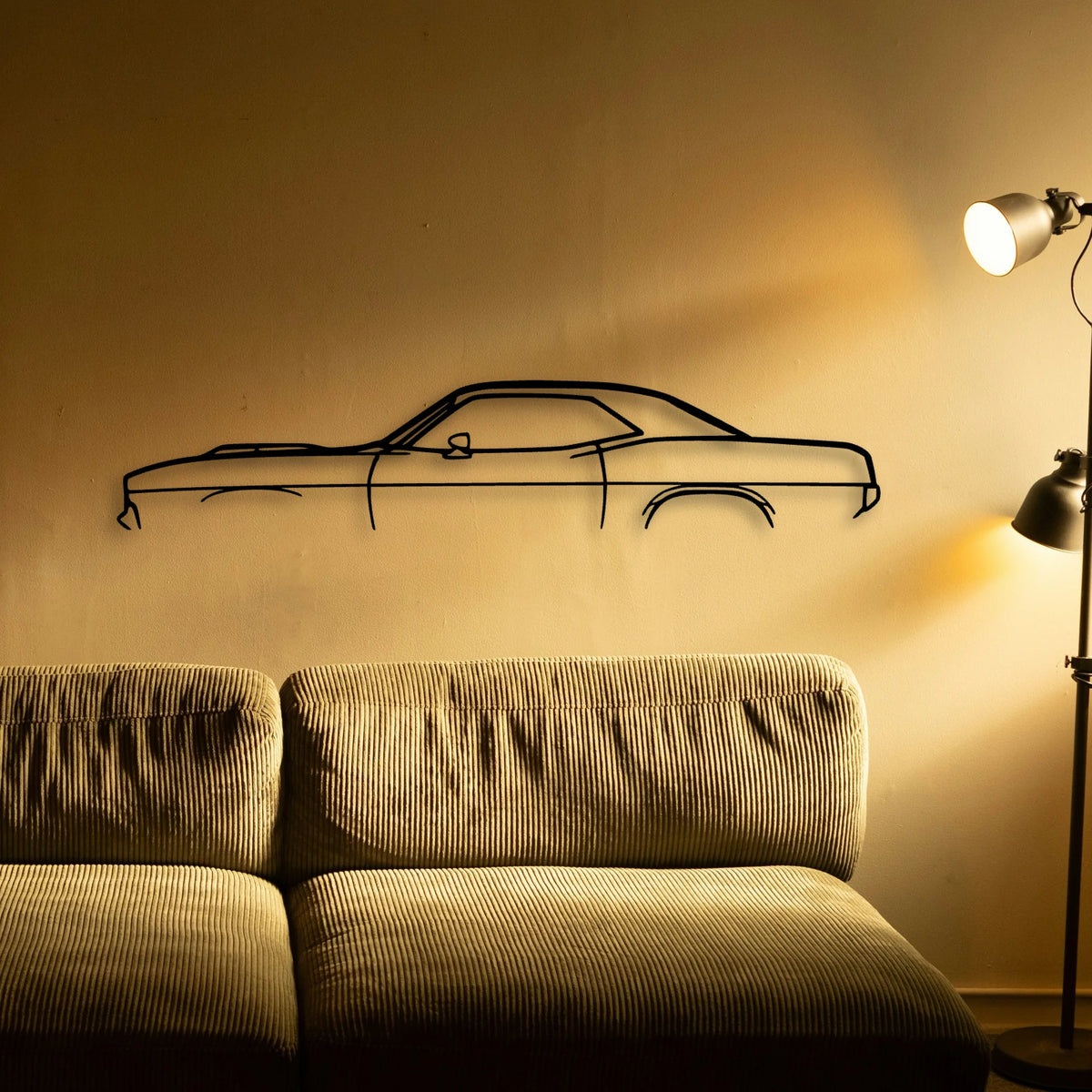 Barracuda 1970 Classic Silhouette Metal Wall Art - Tinvibe