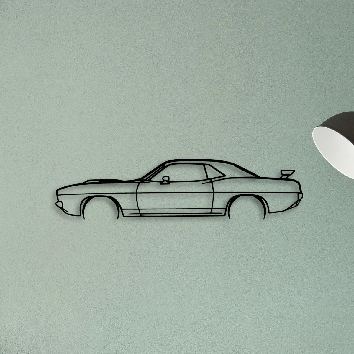 Barracuda 1974 Classic Silhouette Metal Wall Art - Tinvibe