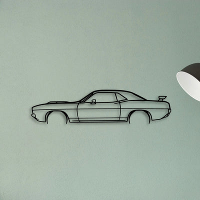 Barracuda 1974 Classic Silhouette Metal Wall Art - Tinvibe