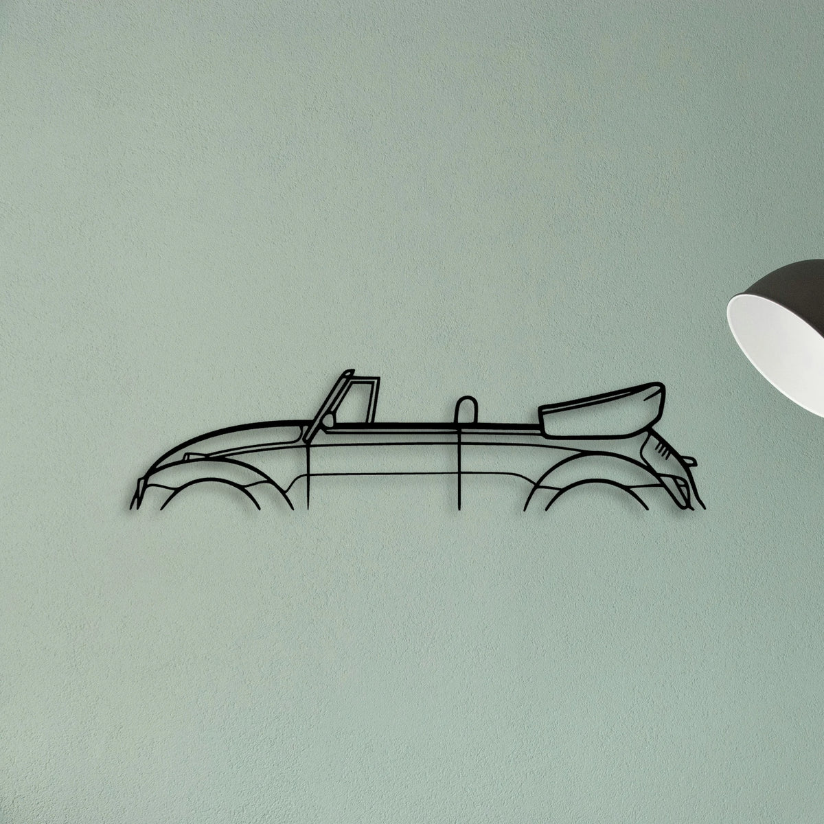 Beetle Convertible 1982 Classic Silhouette Metal Wall Art - Tinvibe