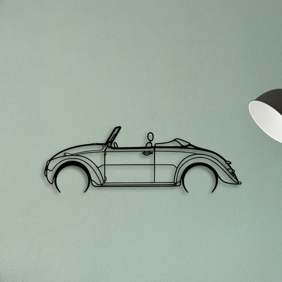 Beetle Speedster 1971 Classic Silhouette Metal Wall Art - Tinvibe