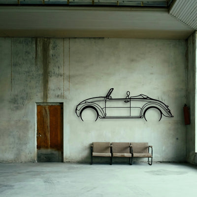 Beetle Speedster 1971 Classic Silhouette Metal Wall Art - Tinvibe
