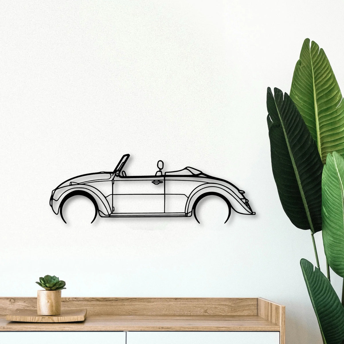 Beetle Speedster 1971 Classic Silhouette Metal Wall Art - Tinvibe