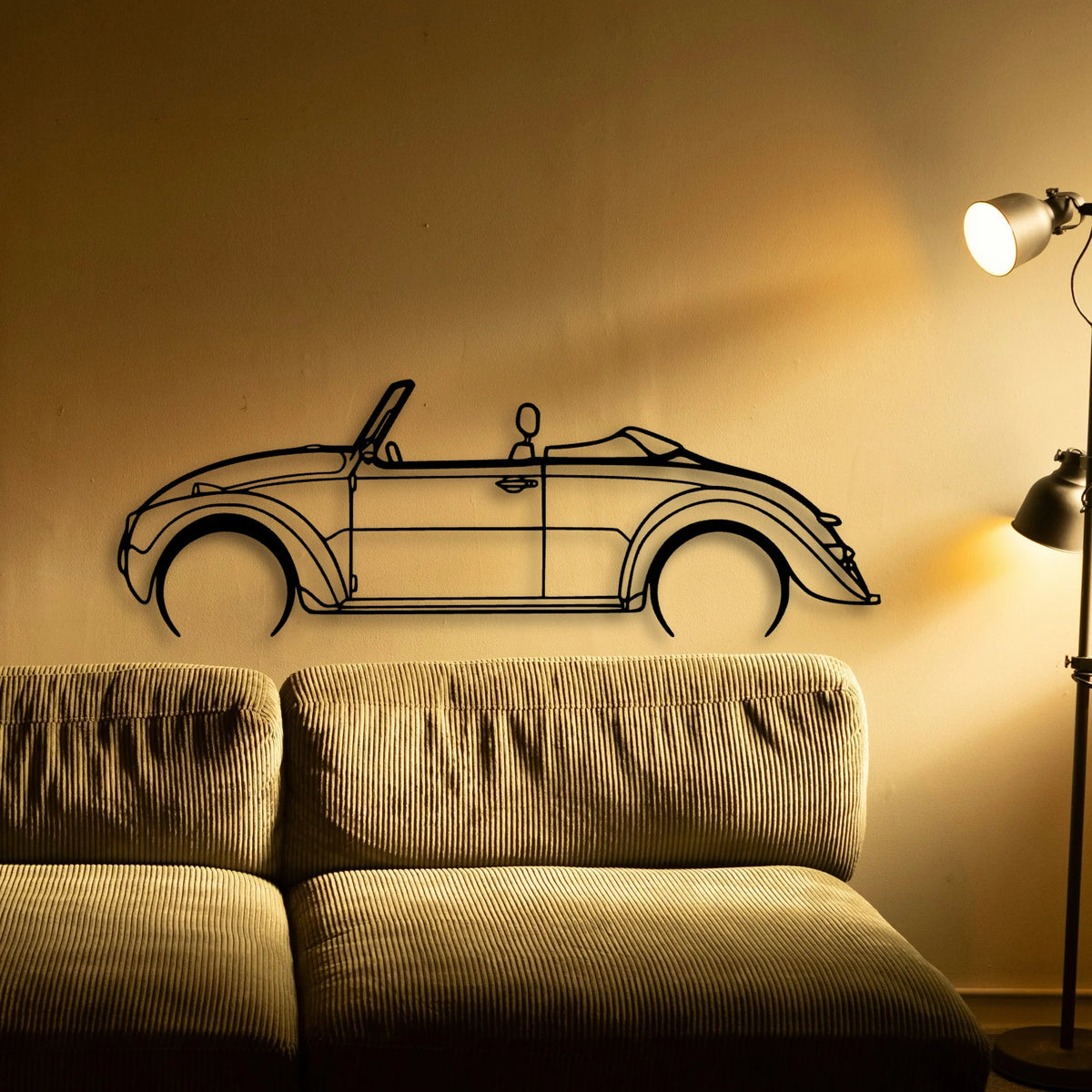 Beetle Speedster 1971 Classic Silhouette Metal Wall Art - Tinvibe