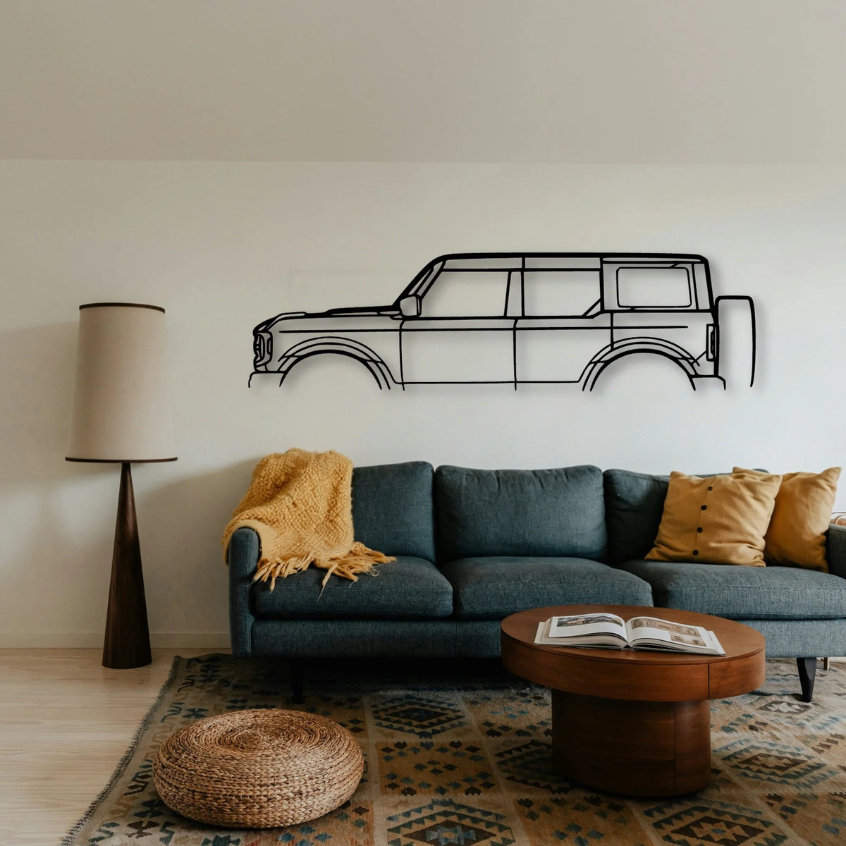 Bronco Classic Silhouette Metal Wall Art - Tinvibe
