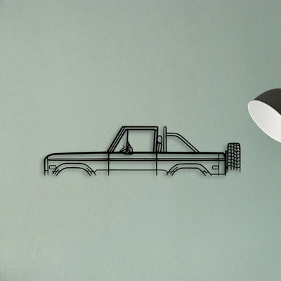 Bronco 1973 Classic Silhouette Metal Wall Art - Tinvibe