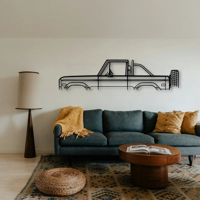 Bronco 1973 Classic Silhouette Metal Wall Art - Tinvibe