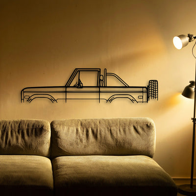 Bronco 1973 Classic Silhouette Metal Wall Art - Tinvibe