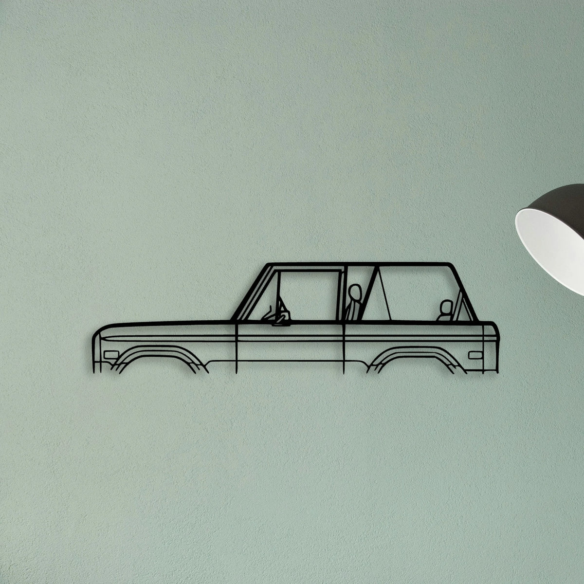 Bronco 1974 Classic Silhouette Metal Wall Art - Tinvibe
