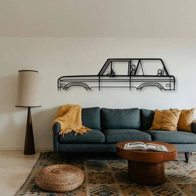 Bronco 1974 Classic Silhouette Metal Wall Art - Tinvibe