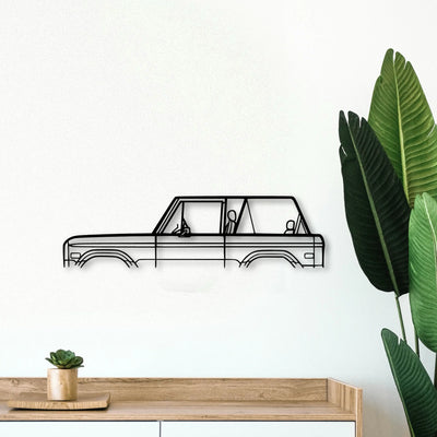 Bronco 1974 Classic Silhouette Metal Wall Art - Tinvibe