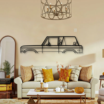 Bronco 1974 Classic Silhouette Metal Wall Art - Tinvibe