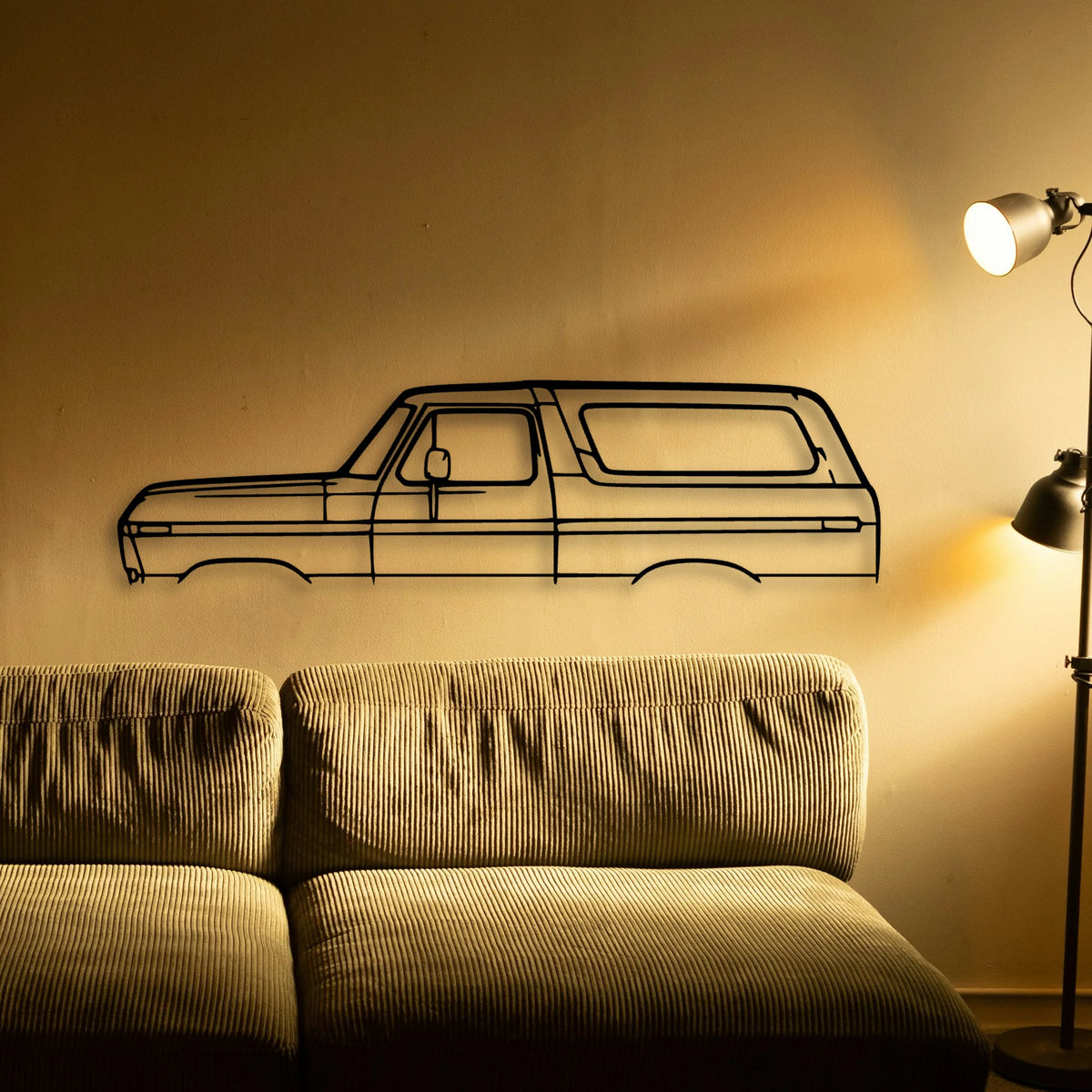 Bronco 1979 Classic Silhouette Metal Wall Art - Tinvibe