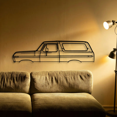 Bronco 1979 Classic Silhouette Metal Wall Art - Tinvibe