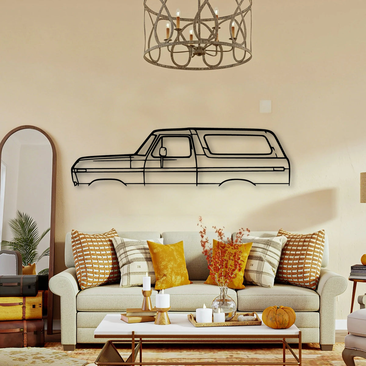 Bronco 1979 Classic Silhouette Metal Wall Art - Tinvibe