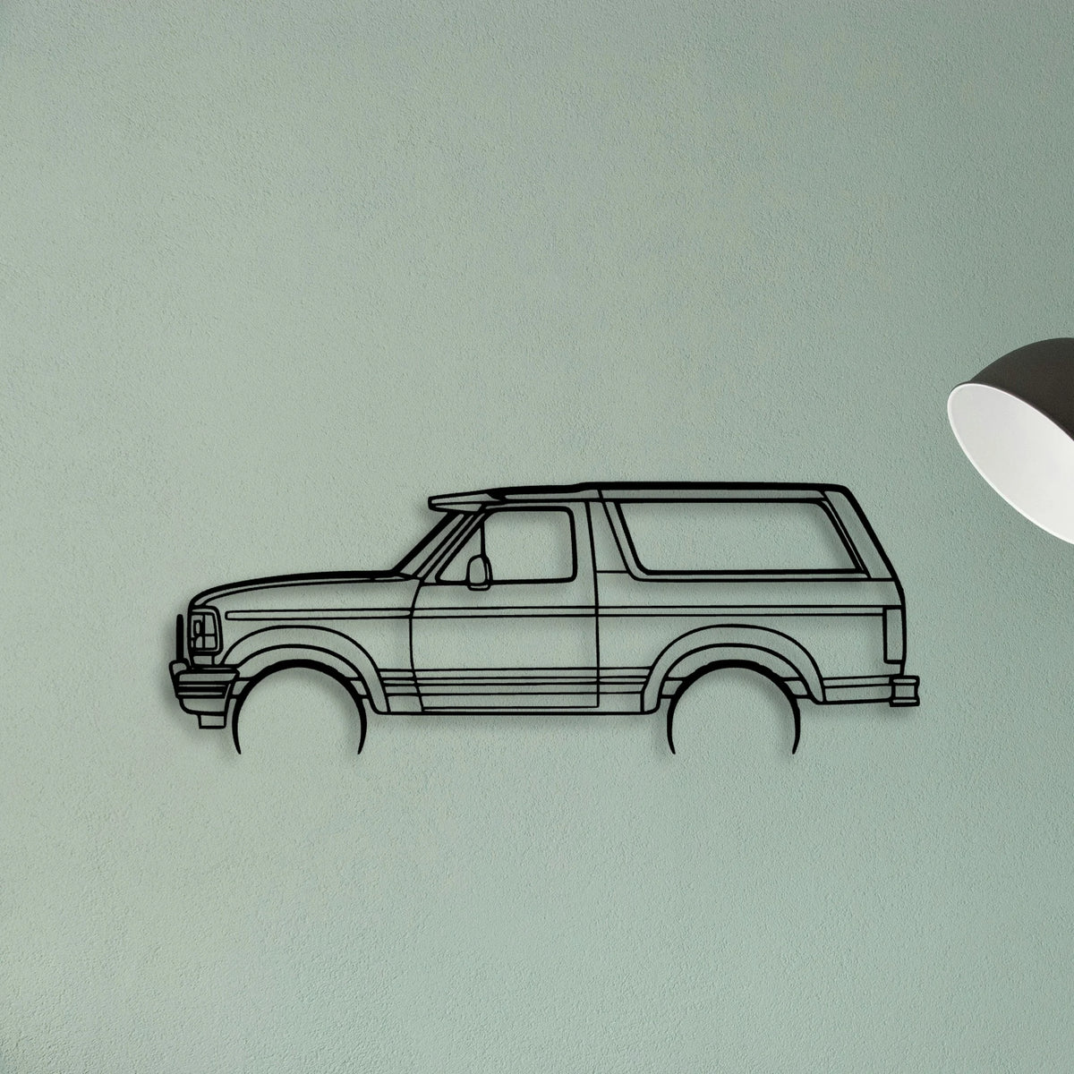 Bronco XLT 1995 Classic Silhouette Metal Wall Art - Tinvibe
