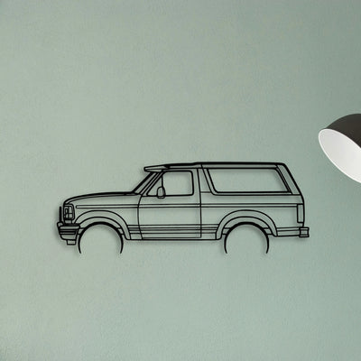 Bronco XLT 1995 Classic Silhouette Metal Wall Art - Tinvibe