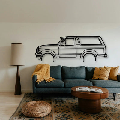 Bronco XLT 1995 Classic Silhouette Metal Wall Art - Tinvibe