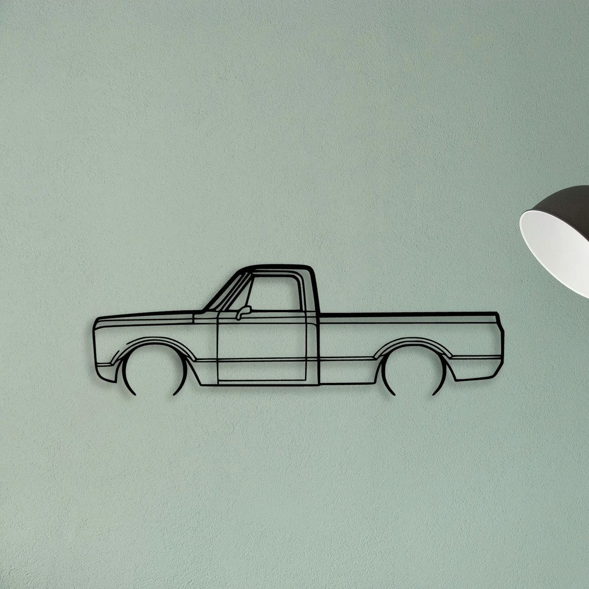C 10 1971 2 Classic Silhouette Metal Wall Art - Tinvibe