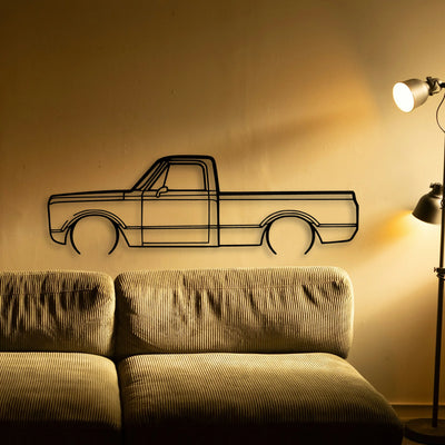 C 10 1971 2 Classic Silhouette Metal Wall Art - Tinvibe