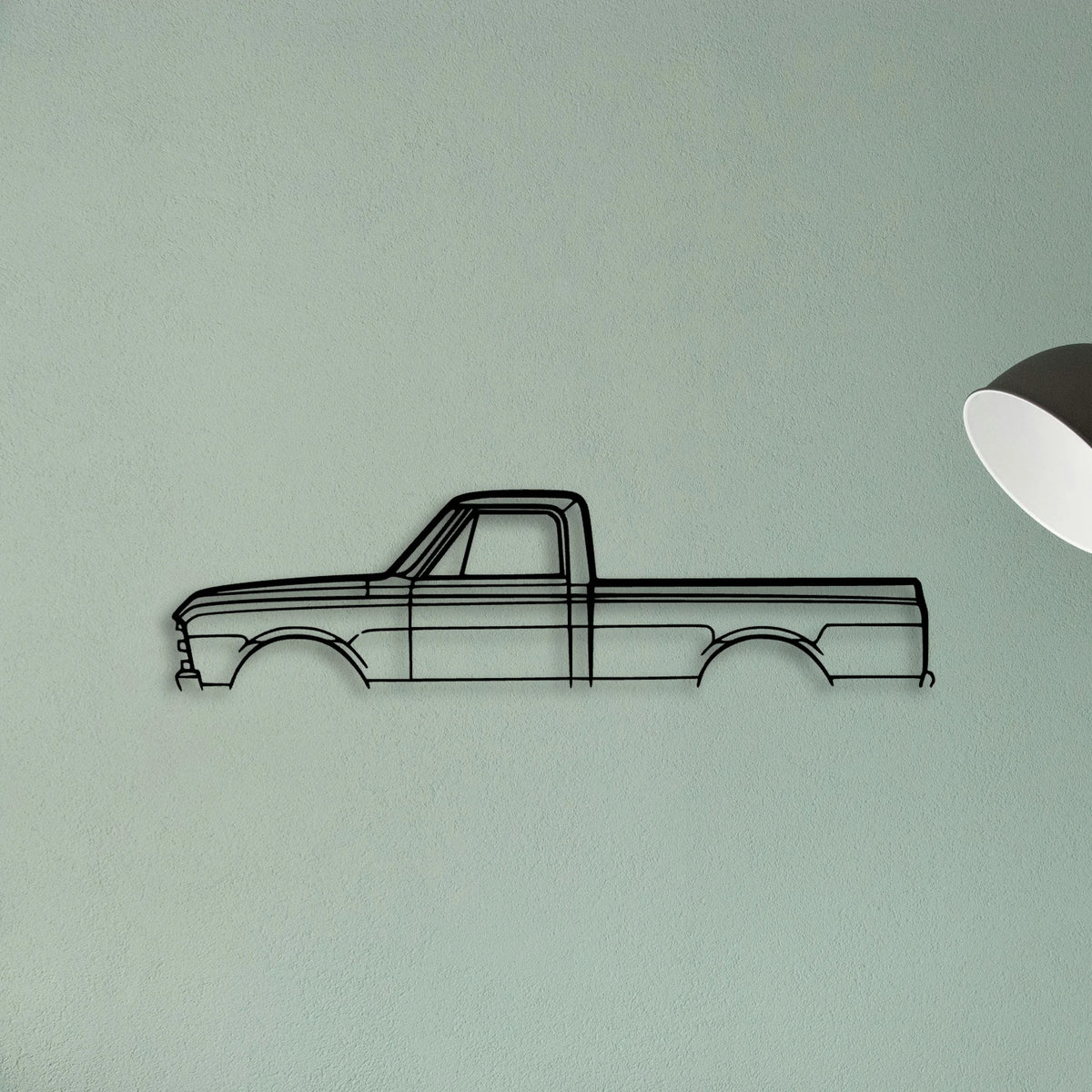 C10 1968 Classic Silhouette Metal Wall Art - Tinvibe