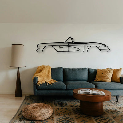 C1 1959 Cabrio Classic Silhouette Metal Wall Art - Tinvibe