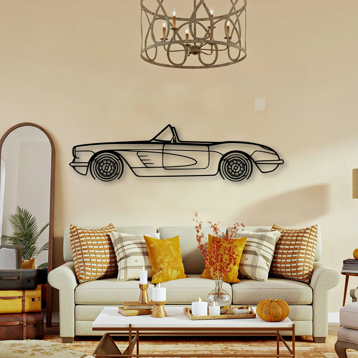 C1 1960 Classic Silhouette Metal Wall Art - Tinvibe