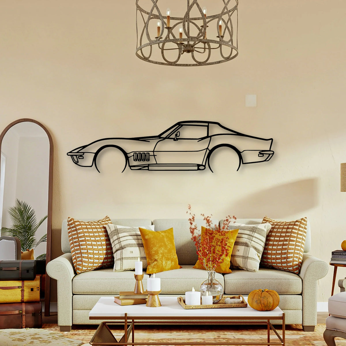 C3 1969 Classic Silhouette Metal Wall Art - Tinvibe