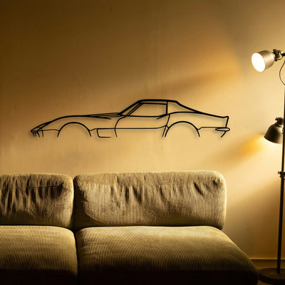 C3 L48 1973 Classic Silhouette Metal Wall Art - Tinvibe