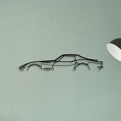 C3 L71 1969 Classic Silhouette Metal Wall Art - Tinvibe