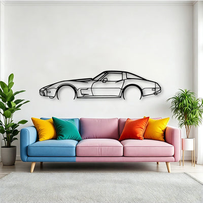 C3 L82 1979 Classic Silhouette Metal Wall Art - Tinvibe