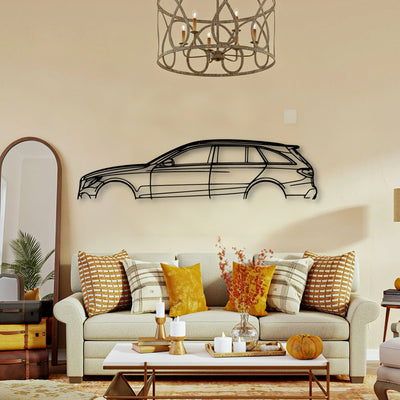 C43 AMG 2017 Classic Silhouette Metal Wall Art - Tinvibe