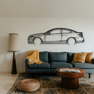 C63 AMG 3 Classic Silhouette Metal Wall Art - Tinvibe