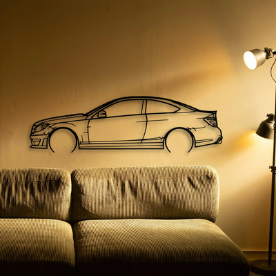 C63 AMG 3 Classic Silhouette Metal Wall Art - Tinvibe