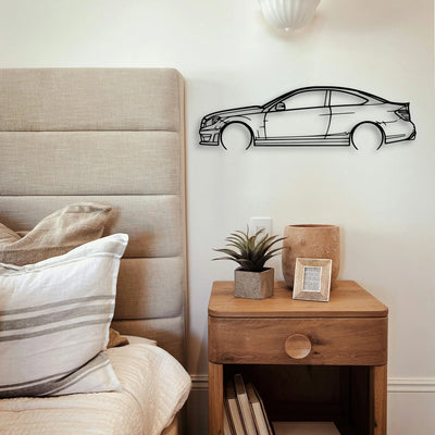 C63 AMG 3 Classic Silhouette Metal Wall Art - Tinvibe