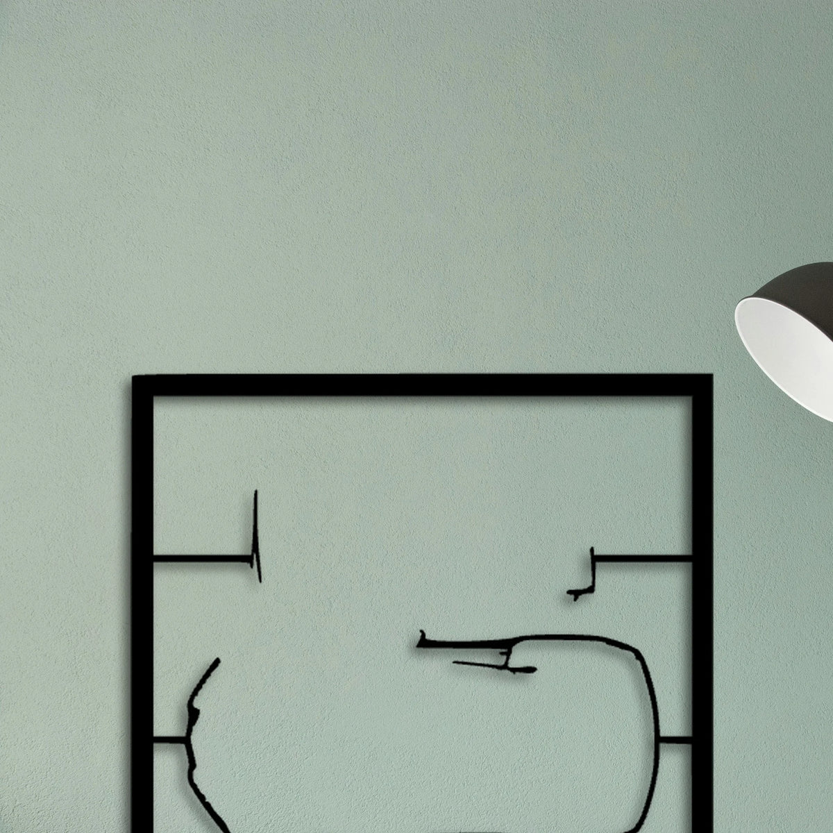 C7 Frame Classic Silhouette Metal Wall Art - Tinvibe
