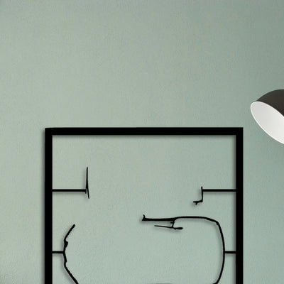 C7 Frame Classic Silhouette Metal Wall Art - Tinvibe