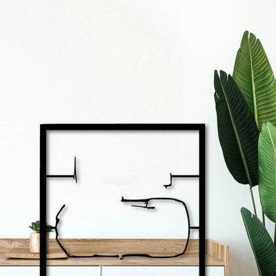 C7 Frame Classic Silhouette Metal Wall Art - Tinvibe