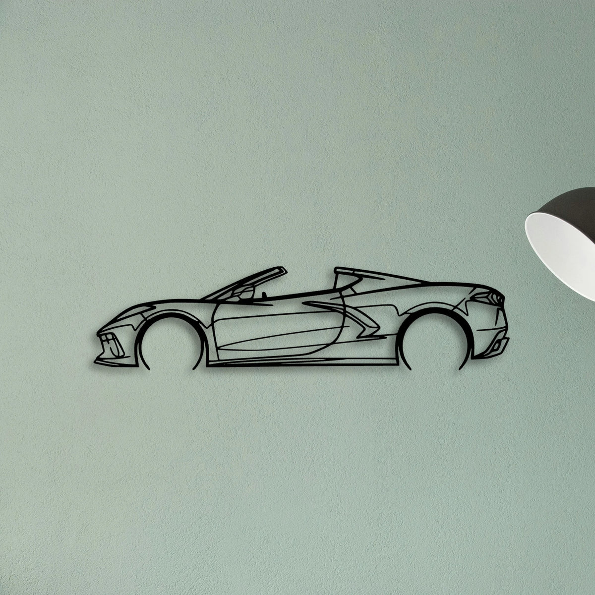 C8 3LT 2023 Classic Silhouette Metal Wall Art - Tinvibe