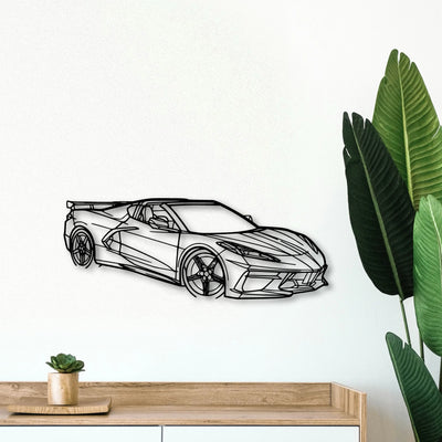 C8 HTC Angle Classic Silhouette Metal Wall Art - Tinvibe