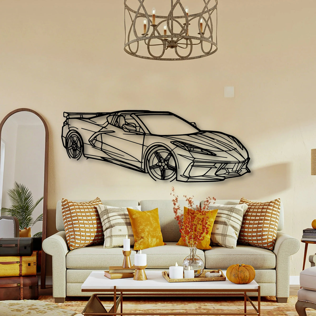 C8 HTC Angle Classic Silhouette Metal Wall Art - Tinvibe
