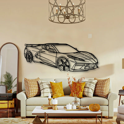 C8 HTC Angle Classic Silhouette Metal Wall Art - Tinvibe