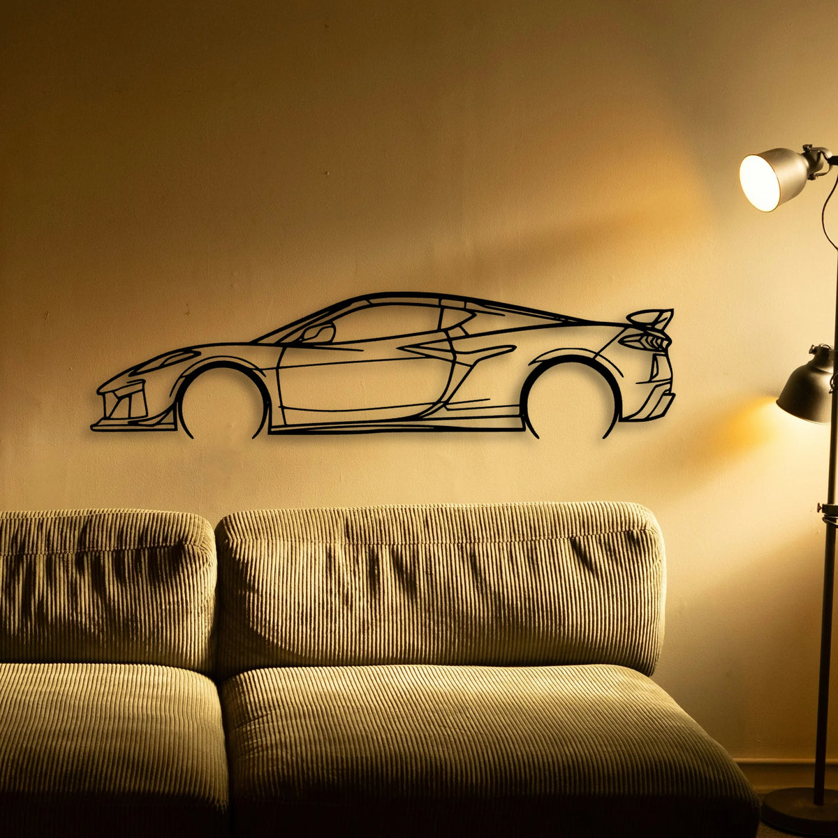 C8 Z06 2 Classic Silhouette Metal Wall Art - Tinvibe